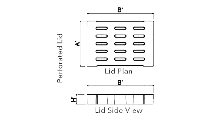 u drains perforated lid
